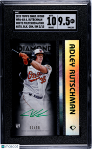 2023 Topps Diamond Icons Adley Rutschman #WPA-AR White , Green SGC 9.5 Auto 10