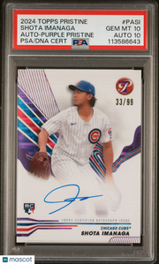 2024 Topps Pristine Pristine Auto Shota Imanaga #PASI Purple /99 PSA 10 Auto 10