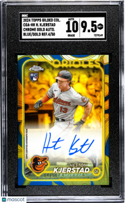 2024 Topps Gilded Heston Kjerstad Gold Blue Gold Refractor SGC 9.5 Auto 10