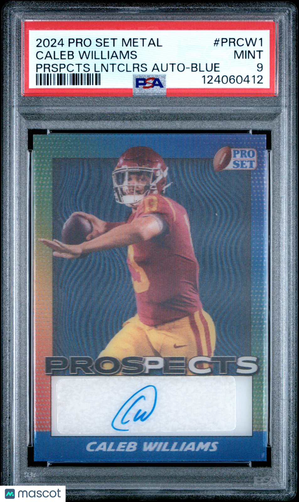 2024 Leaf Pro Set Prospects Auto Caleb Williams #PRCW1 Blue PSA 9 /25
