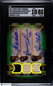 2024 Topps Triple  Williams O'neill Posada Relic Combo Emerald SGC 8 Auto 10