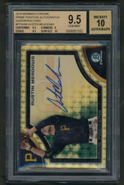 2015 Bowman Chrome PPAM Austin Meadows Prime Position Autographs Superfractor 1/1 Beckett 9.5 Gem Mint Pittsburgh Pirates
