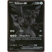 Pokemon Single: Zekrom ex 172/86 Black Bolt (2025) Black Monochrome NM