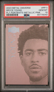 Bryce Young 2023 Skybox Metal Universe Platinum Portraits Metallic Pink Rookie Card PSA 10