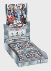 2025-26 Topps UEFA Club Competitions Chrome Soccer Hobby Box